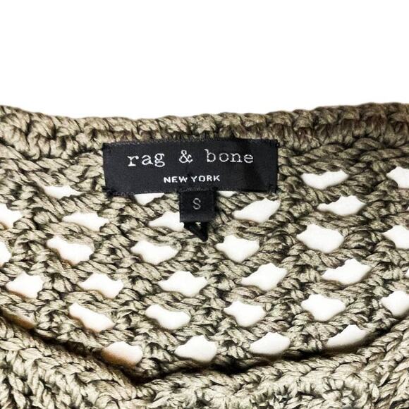 Rag & Bone Malory Side Split Open Knit Crochet Sweater Top Boho Fairy Grunge - Picture 7 of 8